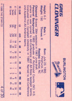 1989 Star Burlington Braves Greg Cloninger #4