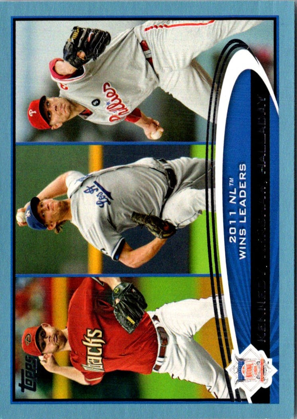 2012 Topps Blue Ian Kennedy/Clayton Kershaw/Roy Halladay #156