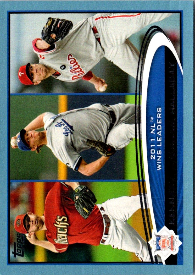 2012 Topps Blue Ian Kennedy/Clayton Kershaw/Roy Halladay