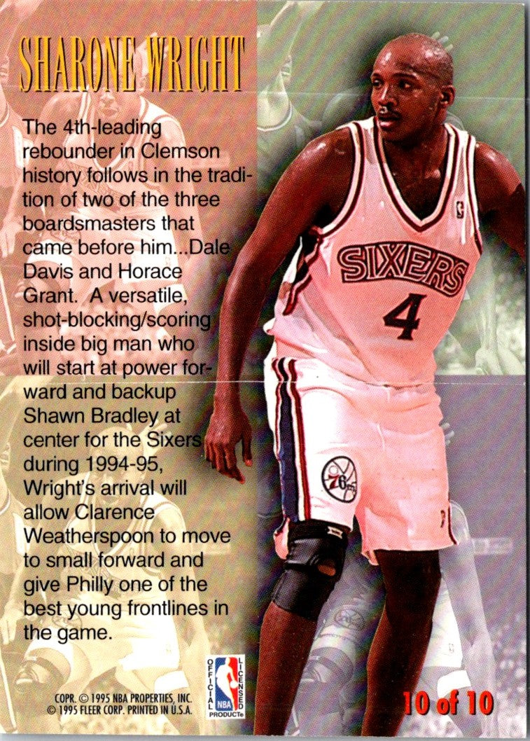 1994 Fleer First Year Phenoms Sharone Wright