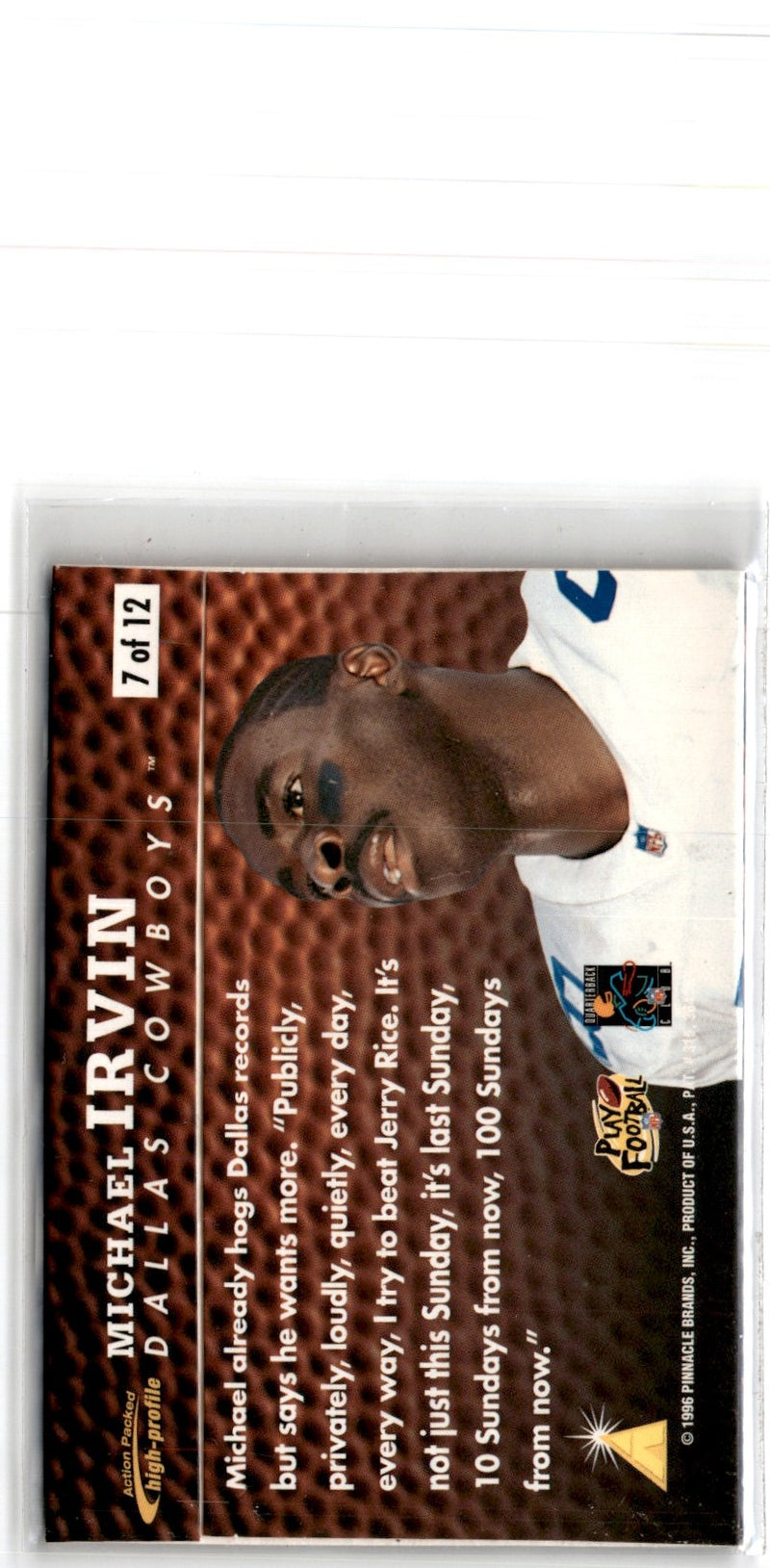 1996 Action Packed Ball Hog Michael Irvin