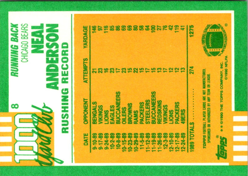 1990 Topps Neal Anderson