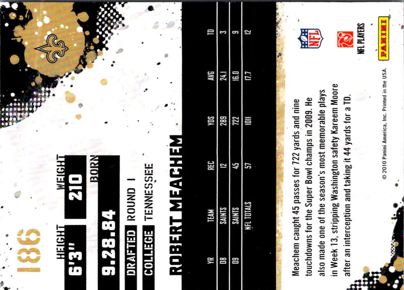 2010 Score Robert Meachem