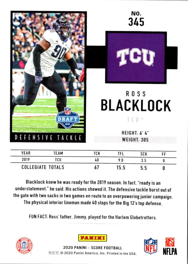 2020 Score Purple Ross Blacklock