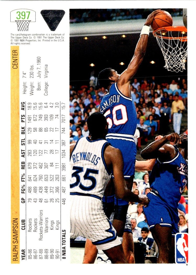 1991 Upper Deck Ralph Sampson