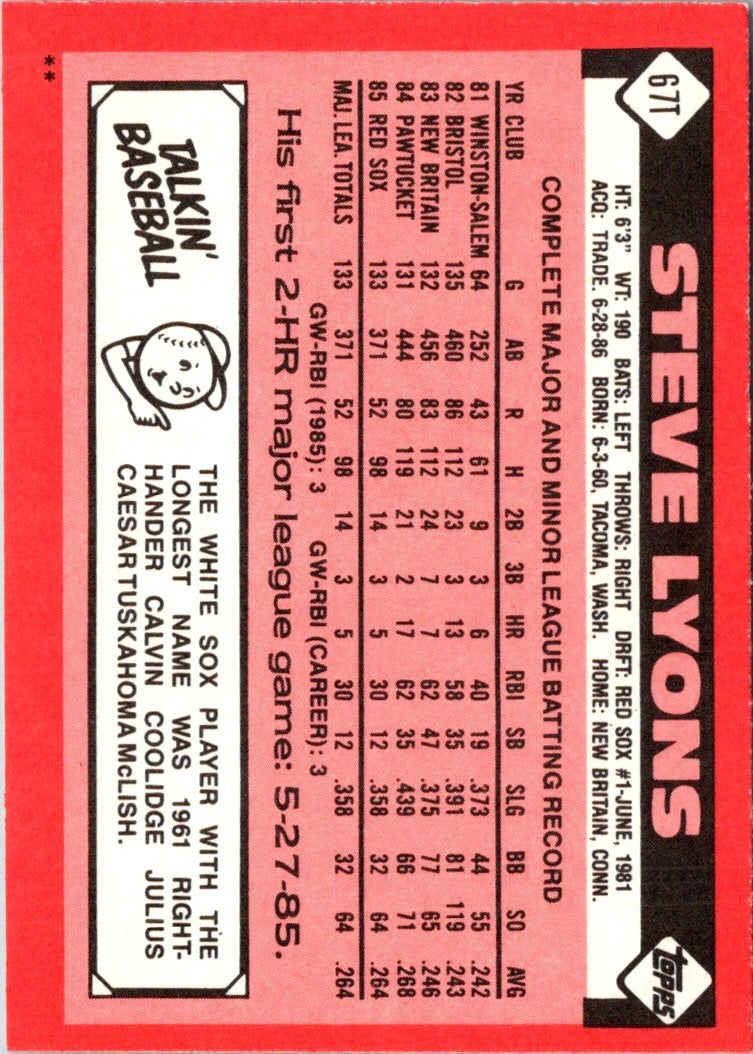 1985 Topps Rafael Santana