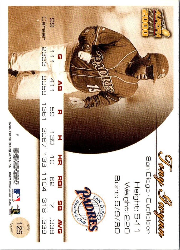 2000 Pacific Aurora Tony Gwynn