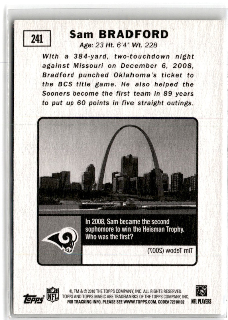 2010 Topps Magic Mini Sam Bradford