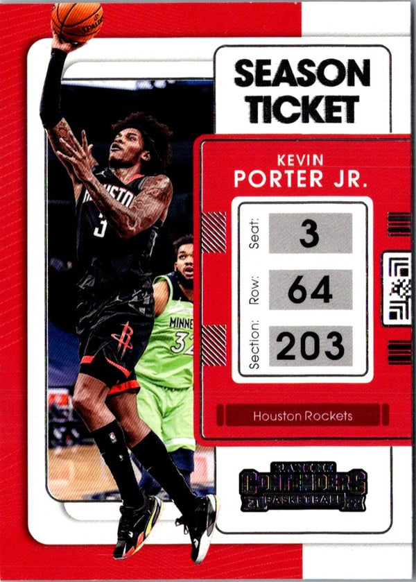 2021 Panini Contenders Game Ticket Red Kevin Porter Jr. #70
