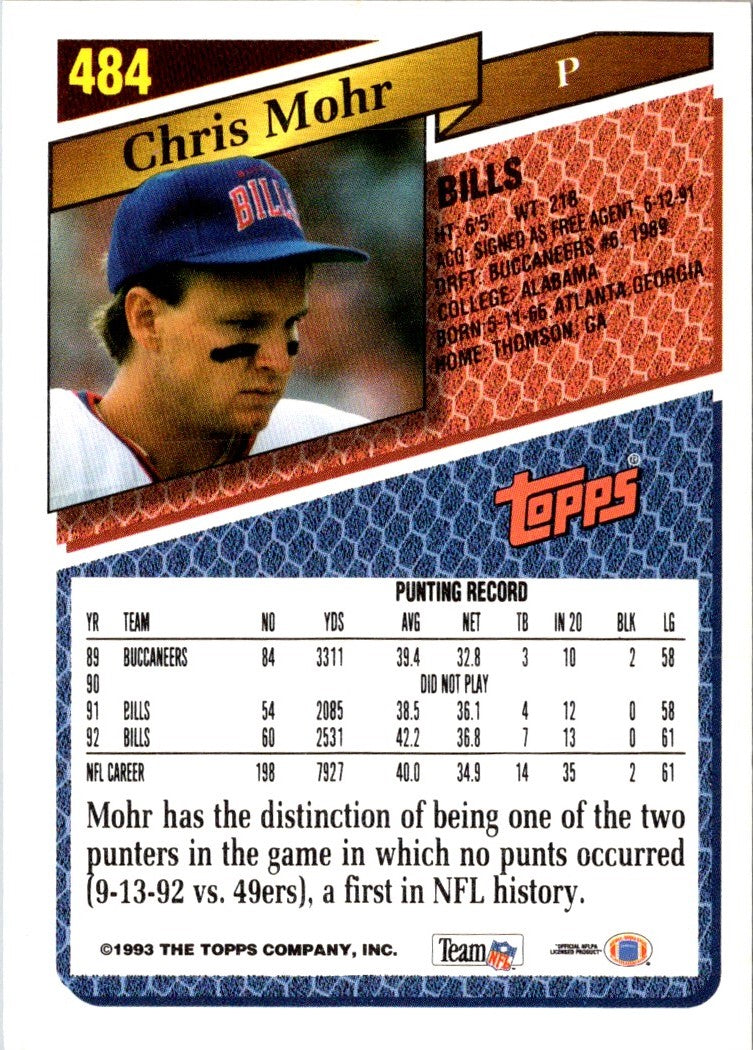 1993 Topps Chris Mohr