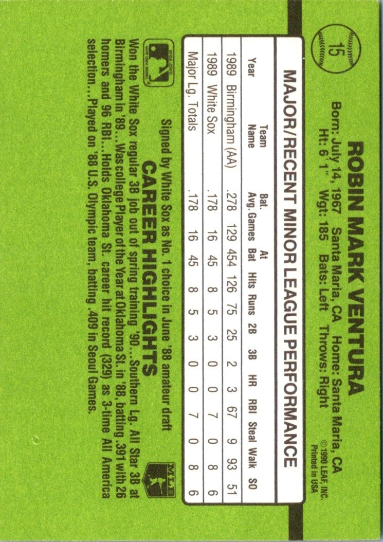 1990 Donruss Ozzie Guillen