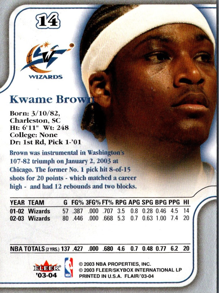 2003 Flair Kwame Brown