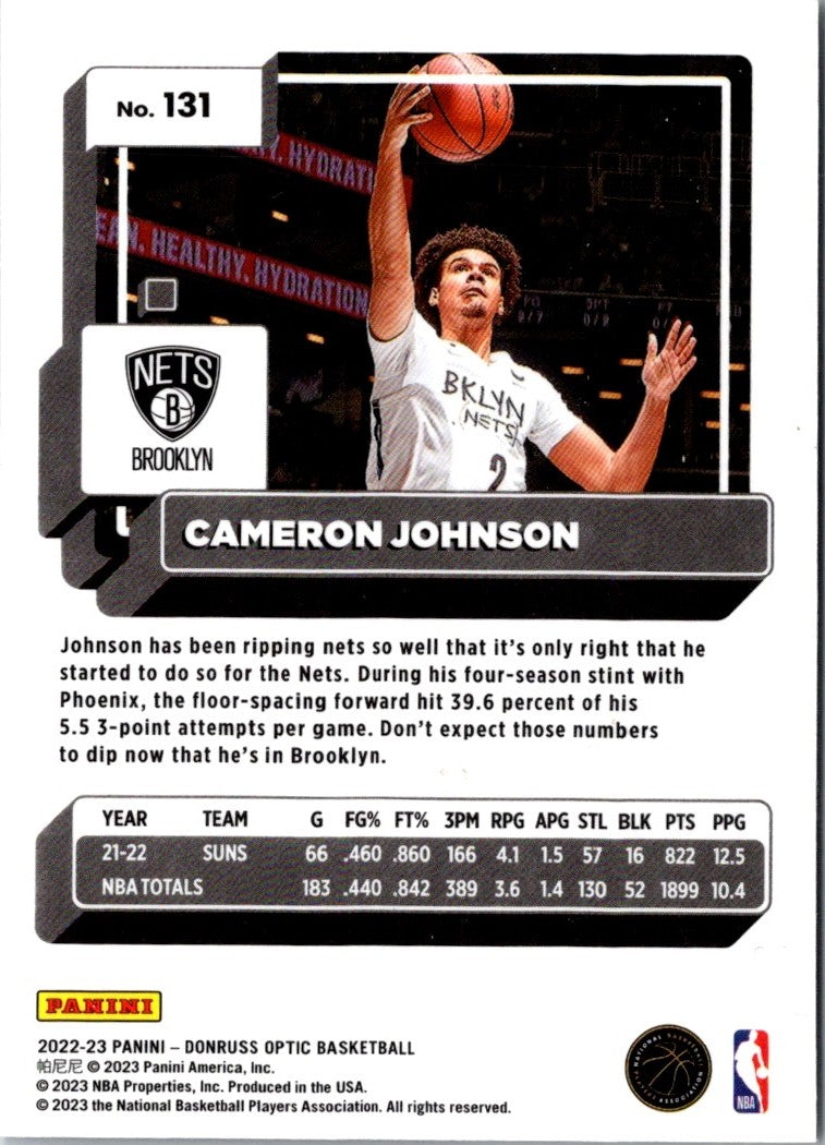 2022 Donruss Optic Cameron Johnson