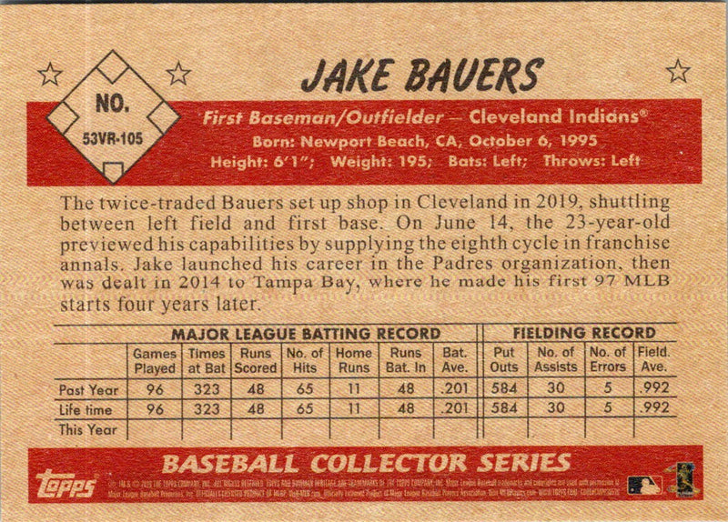 2019 Topps Jake Bauers