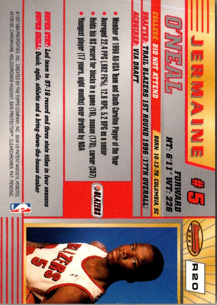 1996 Bowman's Best Jermaine O'Neal