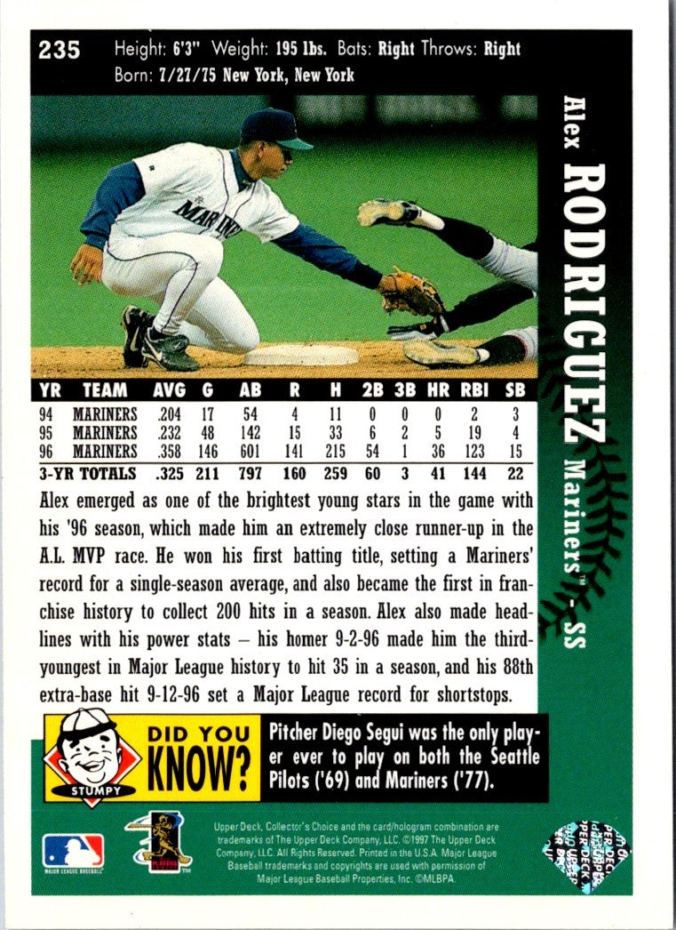 1997 Collector's Choice Alex Rodriguez