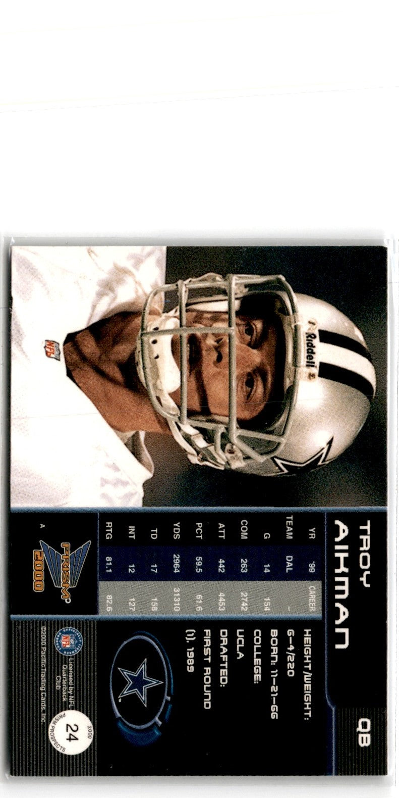 2000 Pacific Prism Prospects Troy Aikman