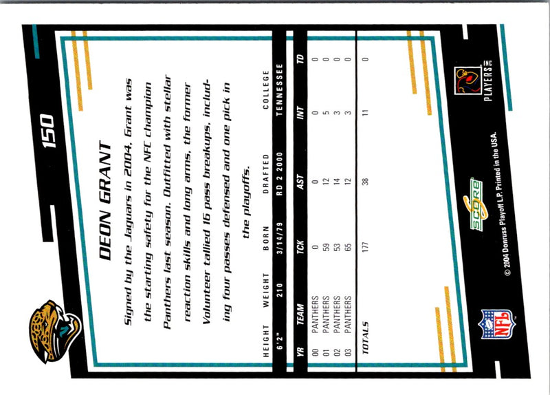 2004 Score Deon Grant