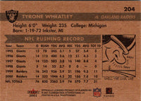 2001 Fleer Tradition Glossy Tyrone Wheatley #204