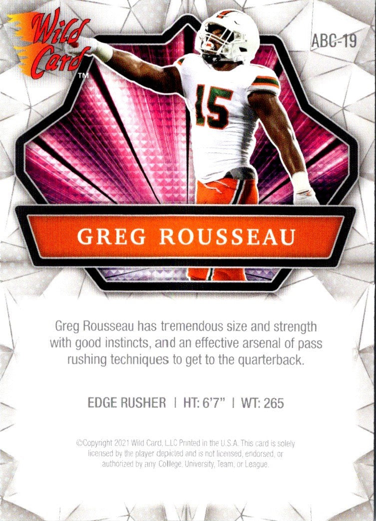 2021 Wild Card Greg Rousseau