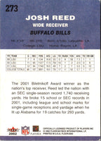 2002 Fleer Tradition Josh Reed #273 Rookie