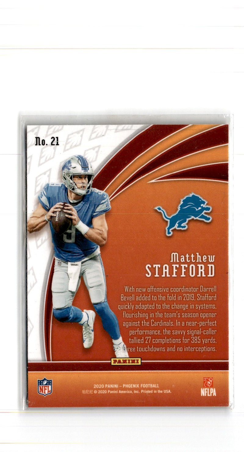 2020 Panini Phoenix Flame Throwers Matthew Stafford