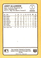 1988 Donruss Baseball's Best Andy Allanson #5