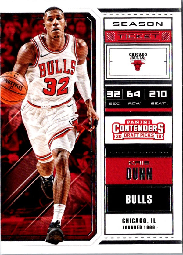 2018 Panini Contenders Draft Picks Kris Dunn #35