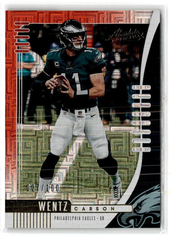 2019 Panini Absolute Red Carson Wentz #55 027/100