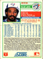 1988 Score Cecil Fielder #399