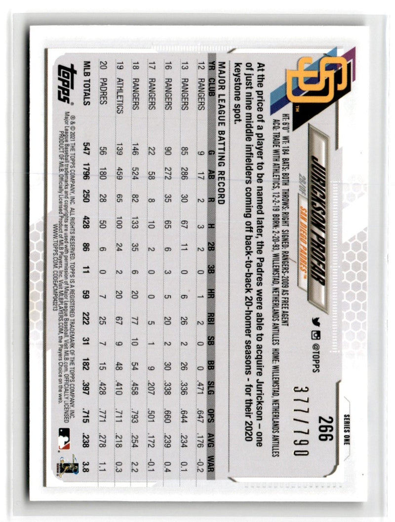 2021 Topps Foilboard (Walmart) Jurickson Profar