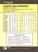 1986 Fleer Update Candy Maldonado