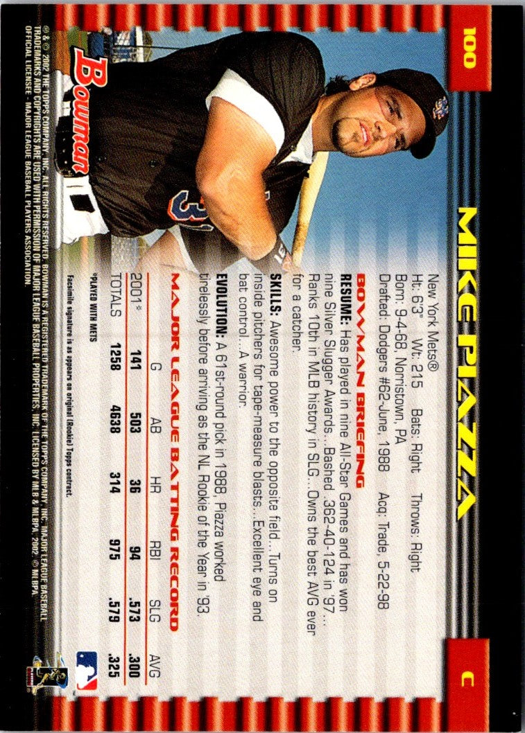 2001 Bowman Mike Piazza