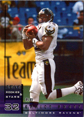 1998 Leaf Rookies & Stars True Blue Errict Rhett #42