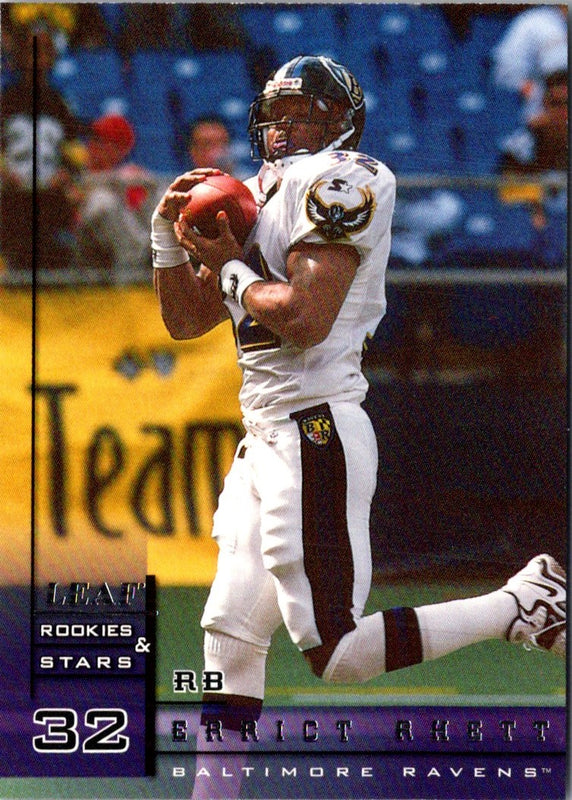 1998 Leaf Rookies & Stars True Blue Errict Rhett #42