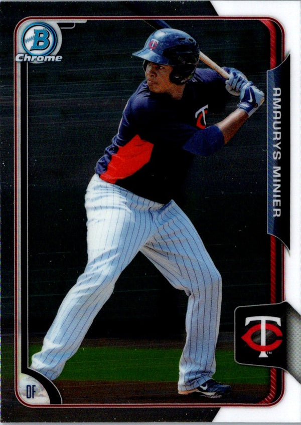 2015 Bowman Chrome Prospects Amaurys Minier #BCP191