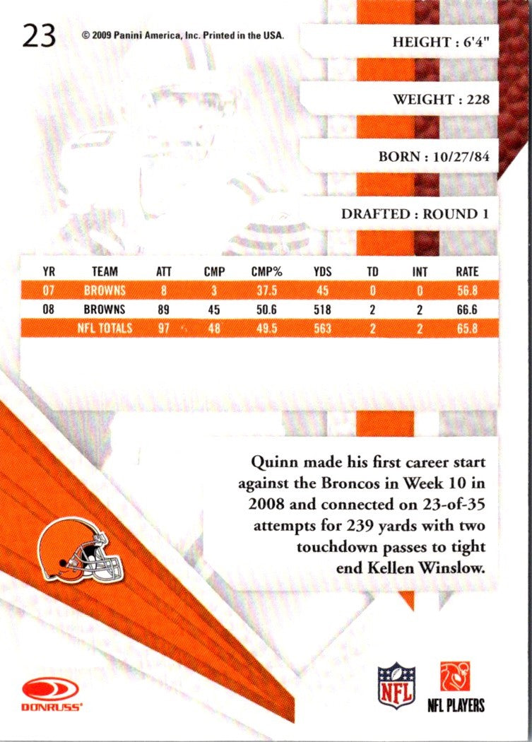 2009 Playoff Absolute Memorabilia Brady Quinn
