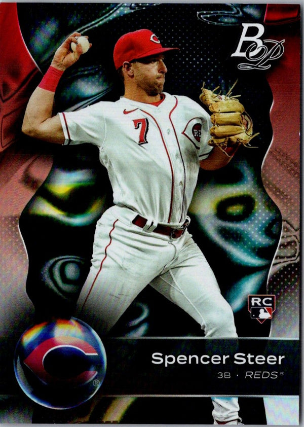 2023 Bowman Platinum Spencer Steer #76 Rookie