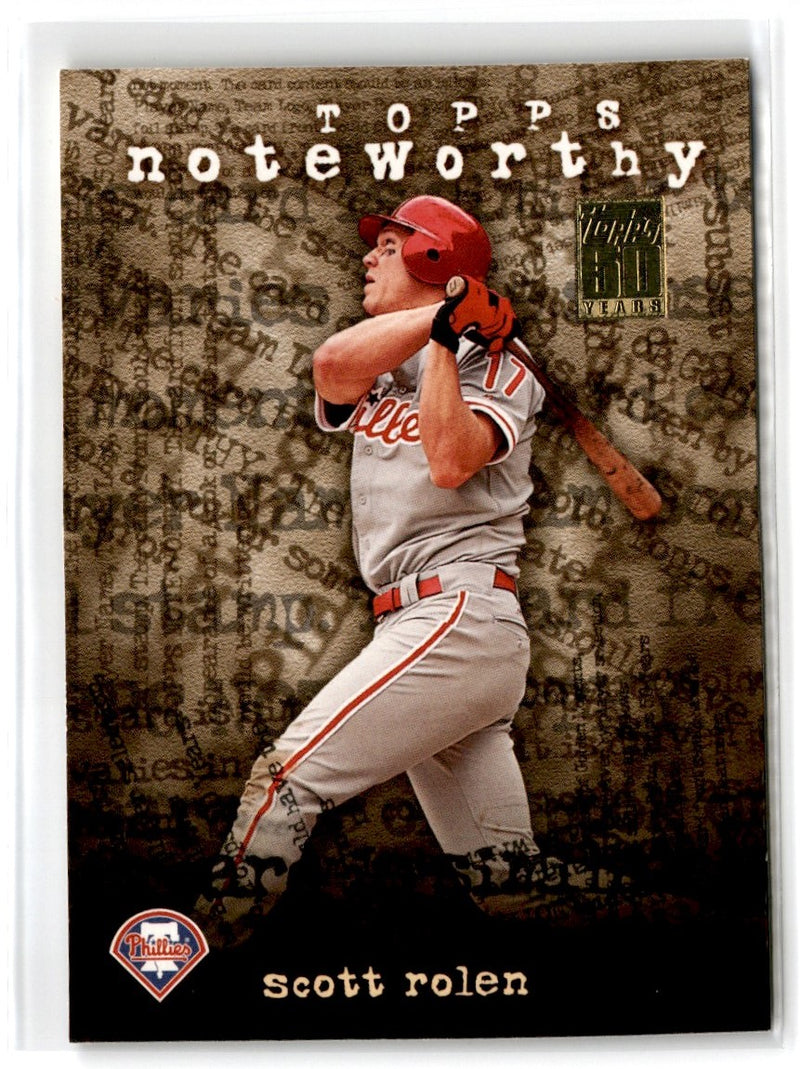 2001 Topps Noteworthy Scott Rolen