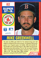 1991 Score 100 Superstars Mike Greenwell #82