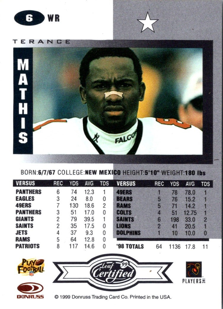 1999 Leaf Certified Terance Mathis