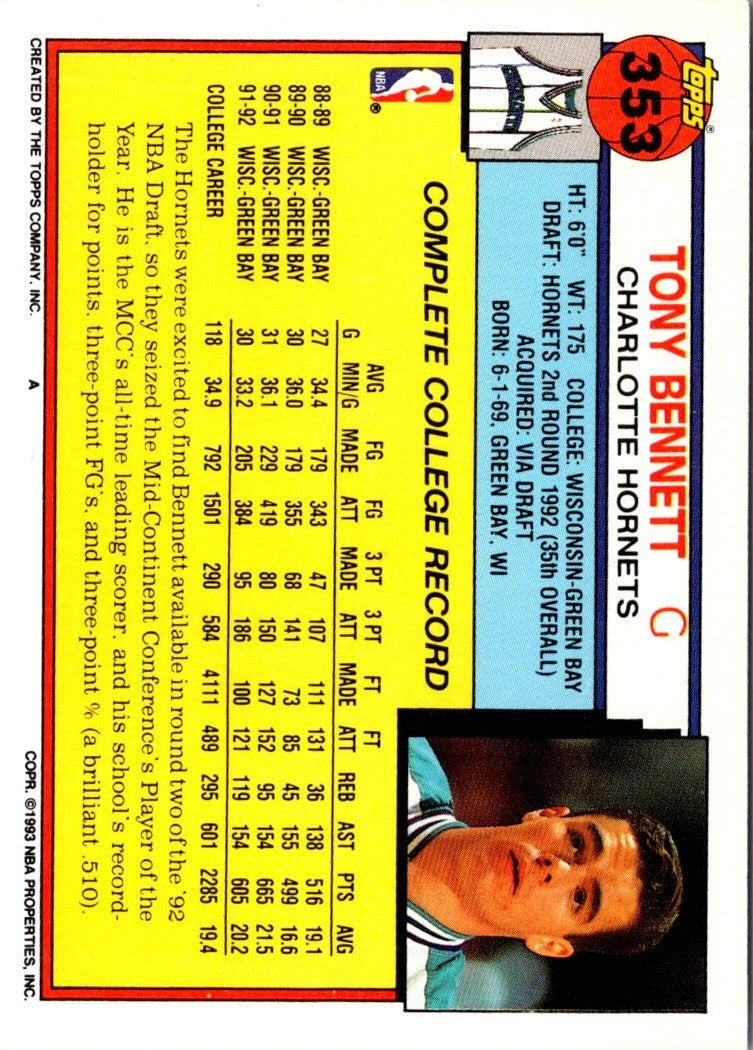 1992 Topps Tony Bennett