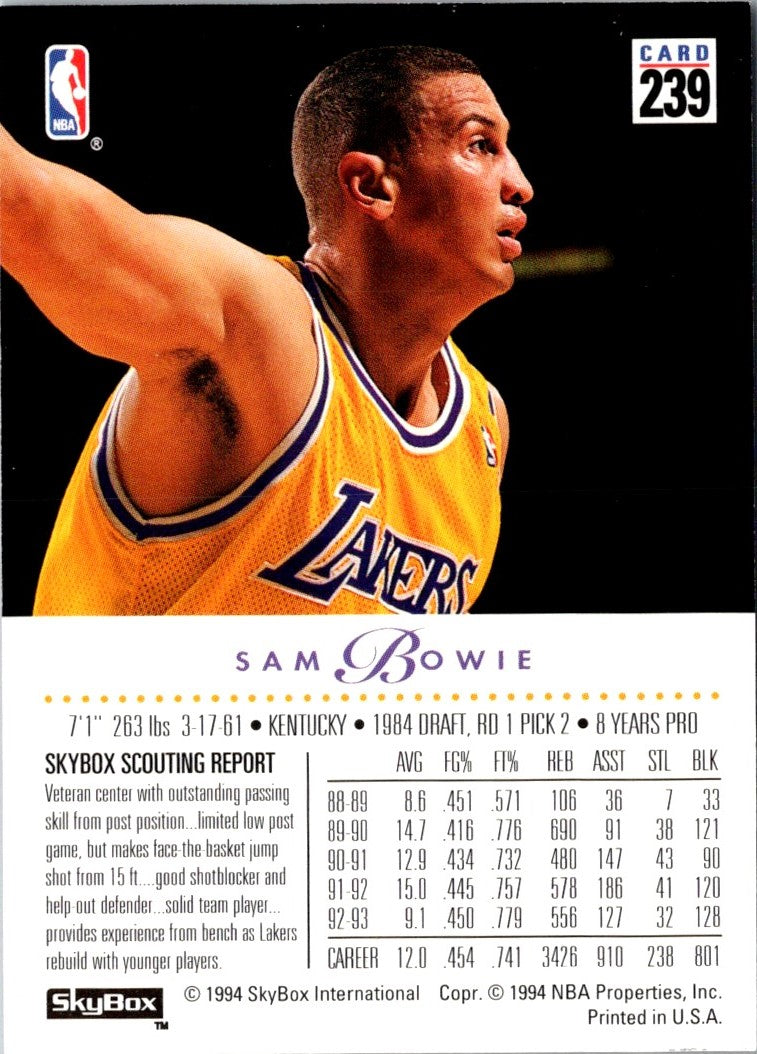 1993 SkyBox Sam Bowie