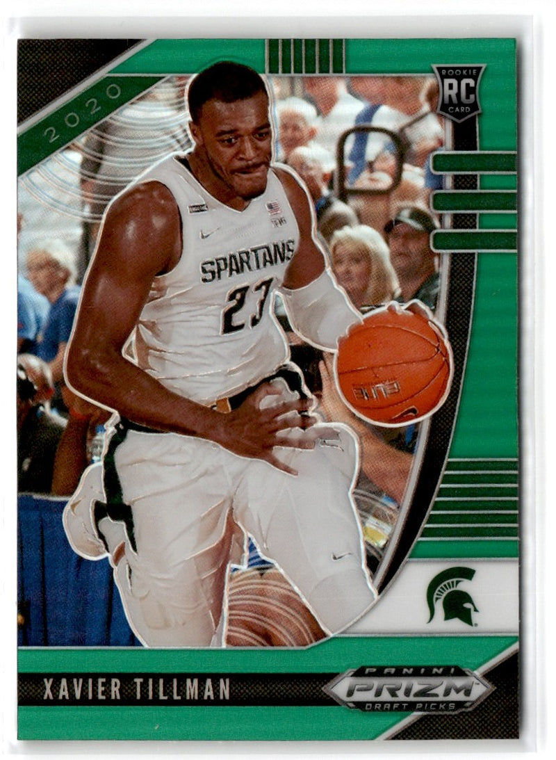 2020 Panini Prizm Draft Picks Collegiate Green Xavier Tillman