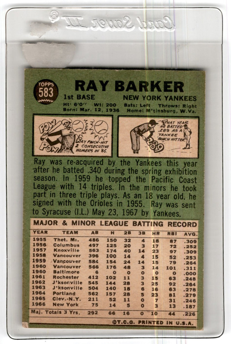 1967 Topps Ray Barker