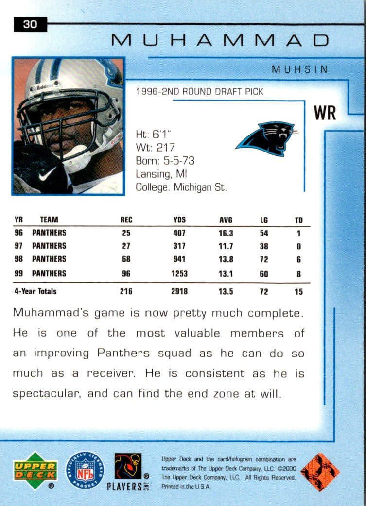 2000 Upper Deck Muhsin Muhammad