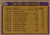 1979 Topps Oilers Team Leaders #301