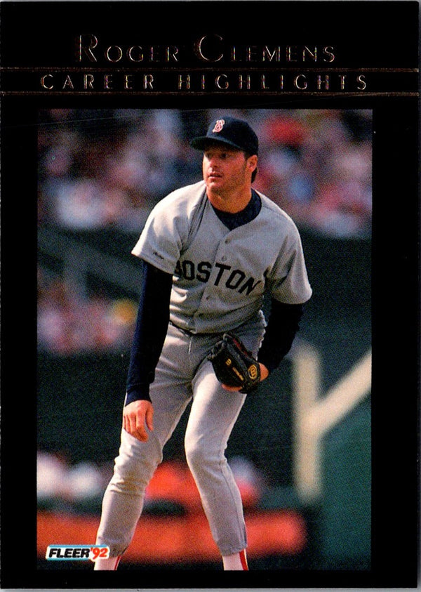 1992 Fleer Roger Clemens Roger Clemens #7