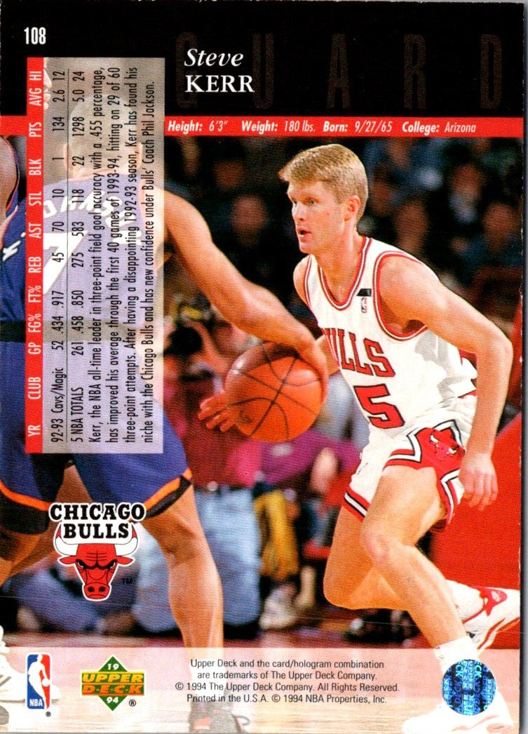 1993 Upper Deck Special Edition Electric Court Steve Kerr