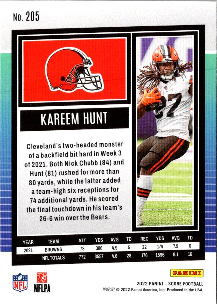 2022 Score Orange Kareem Hunt